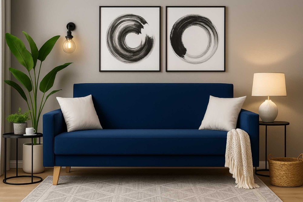 Sofa kanapa nowoczesna z funkcją spania i pojemnik na pościel