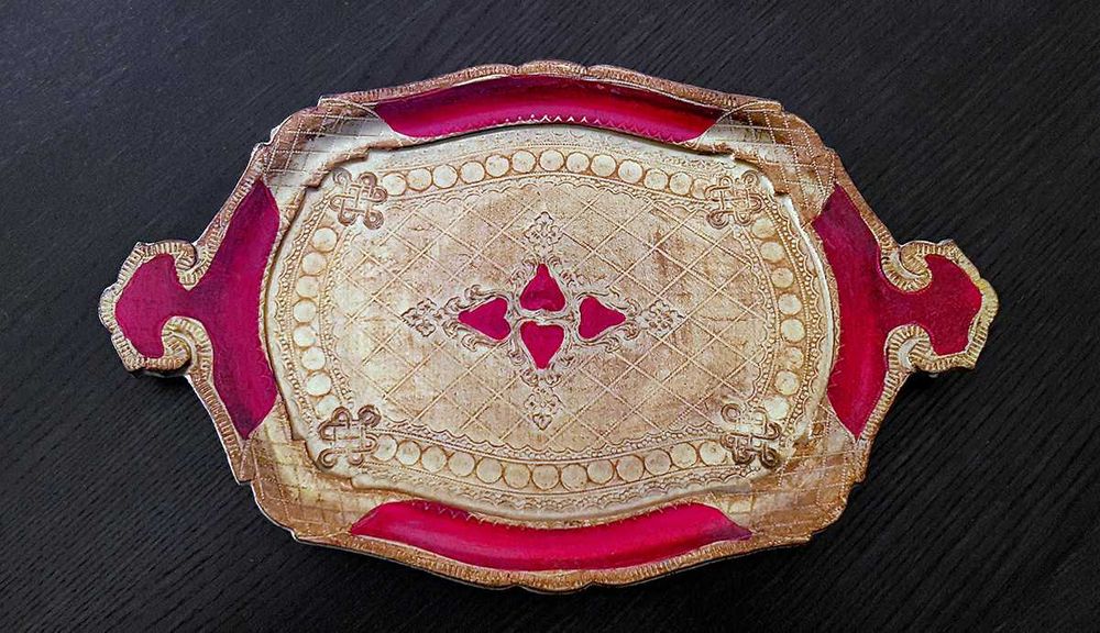 Conjunto de 6 tabuleiros de mesa ou quarto e suporte de garrafas