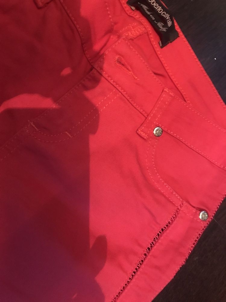 Spodnie czerwone Robrto Cavalli roz 34