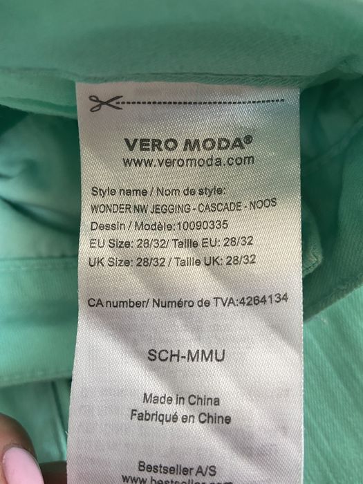 Jeansy skinny miętowe