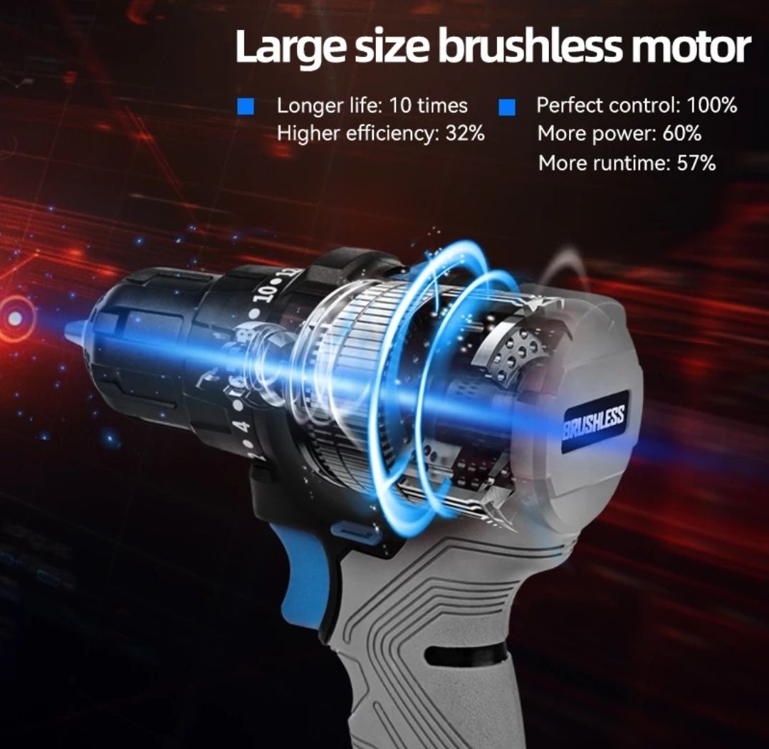 Aparafusadora Profisional - Pro Stormer® - Motor Brushless Drill