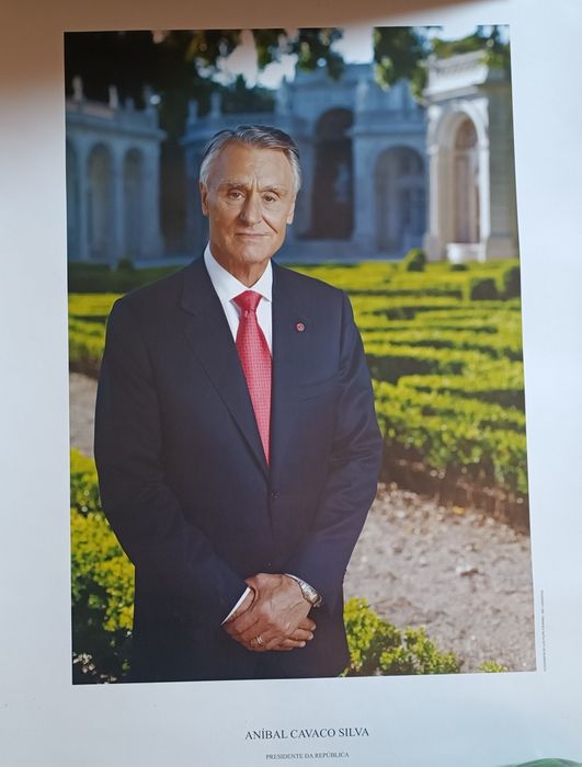 Foto/cartaz Oficial Cavaco Silva Presidente da República