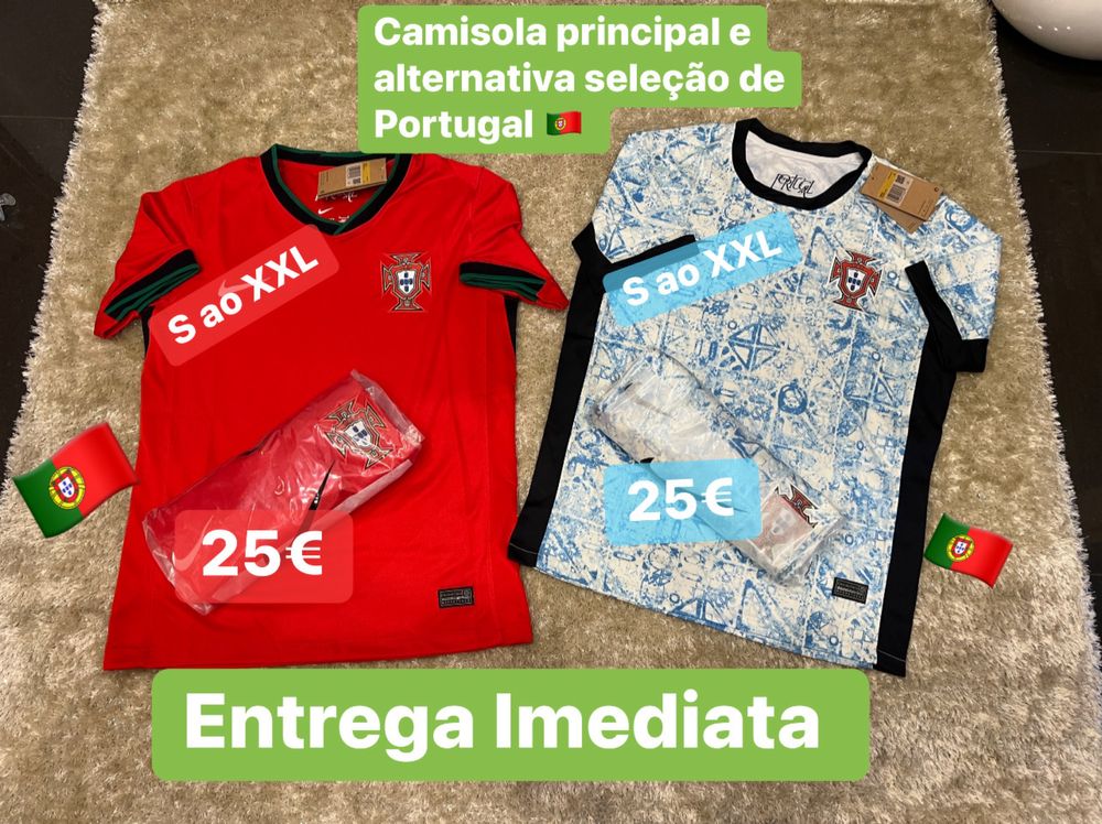 Camisola da selecao de Portugal 24/25 para entrega imediata