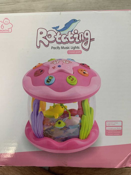 Дитяча іграшка, Нічник, проектор, музика, світло, на батарейках.