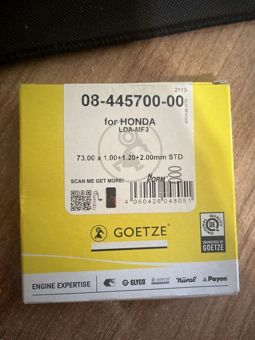 Поршневые кольца GOETZE for Honda