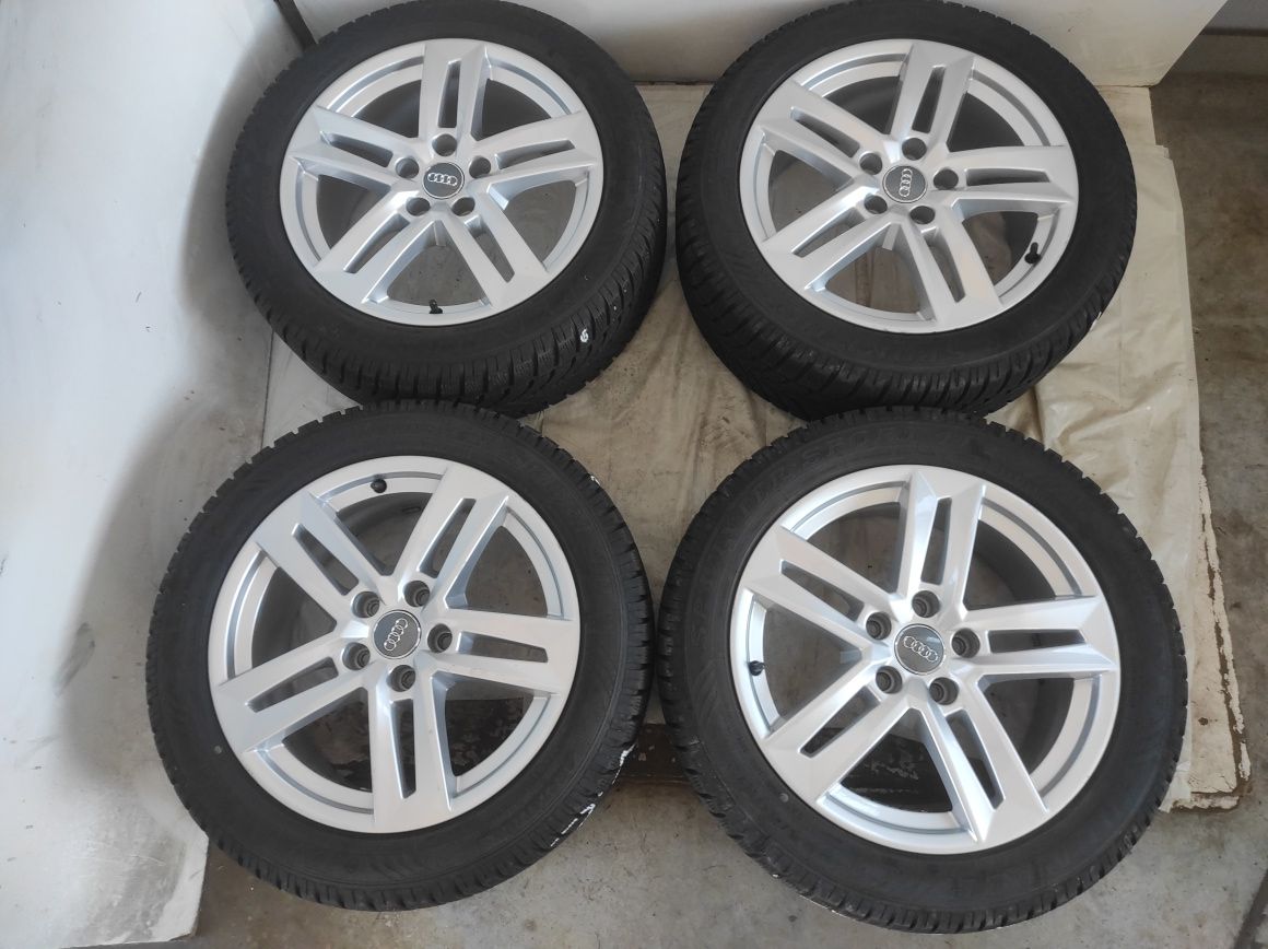 21 Koła Felgi aluminiowe ORYGINAŁ AUDI R 17 5x112 DUNLOP R 17 ZIMOWE