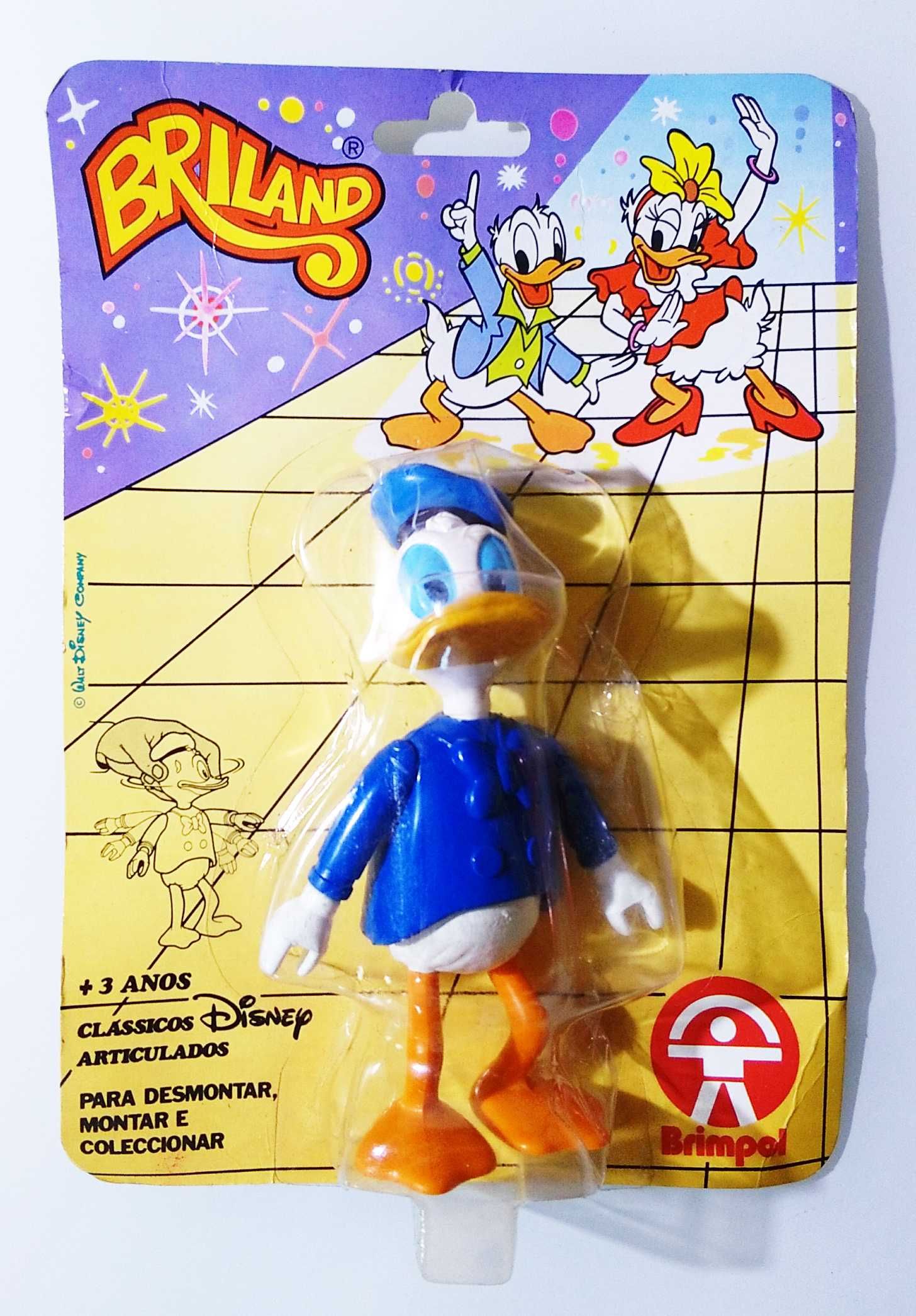 Antigo Boneco "Donald Walt Disney" da Brimpol ~ Anos 80 ~ Novo ~ RARO