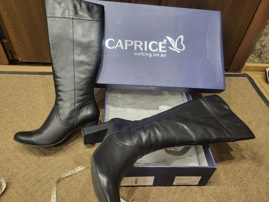 Чоботи шкіряні Caprice 39р 25.5-26см