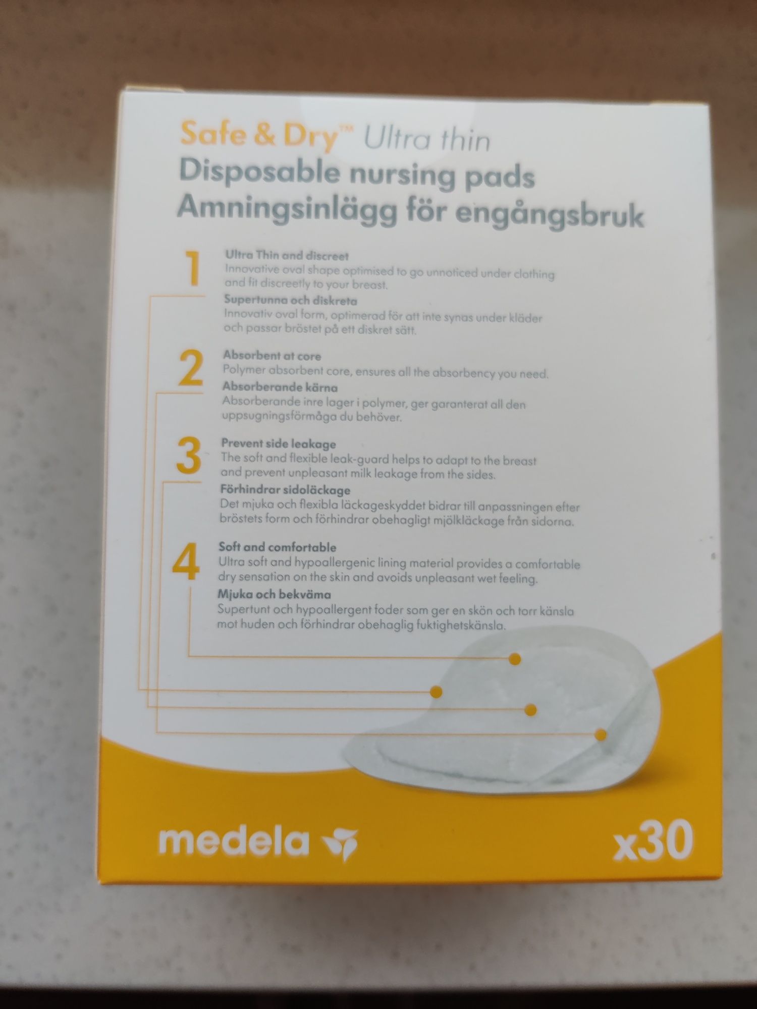 Nowa paczka wkładek laktacyjnych Medela