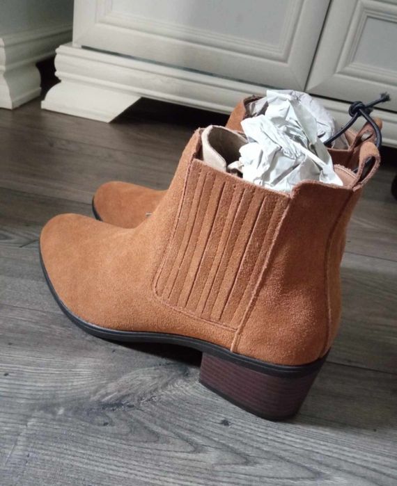 Nowe buty botki skórzane damskie rozmiar 39