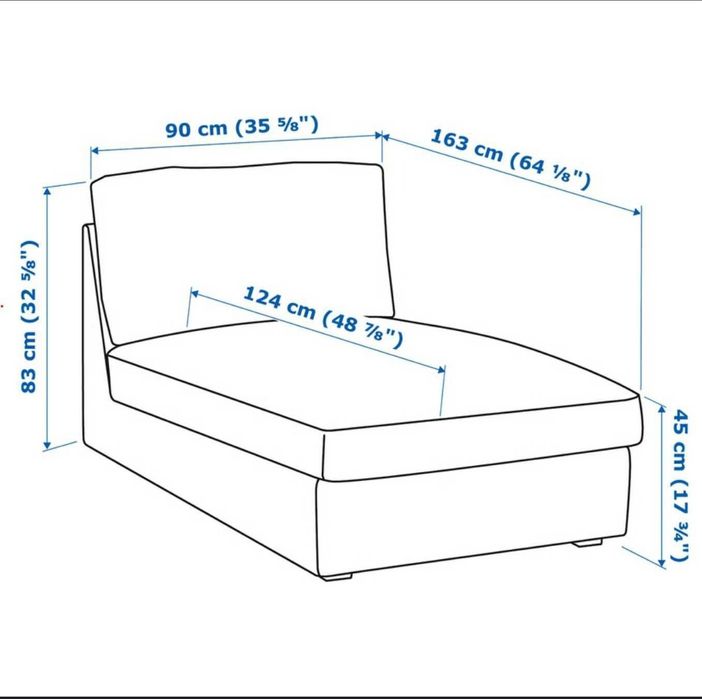 Szezlong fotel leżanka kivik ikea