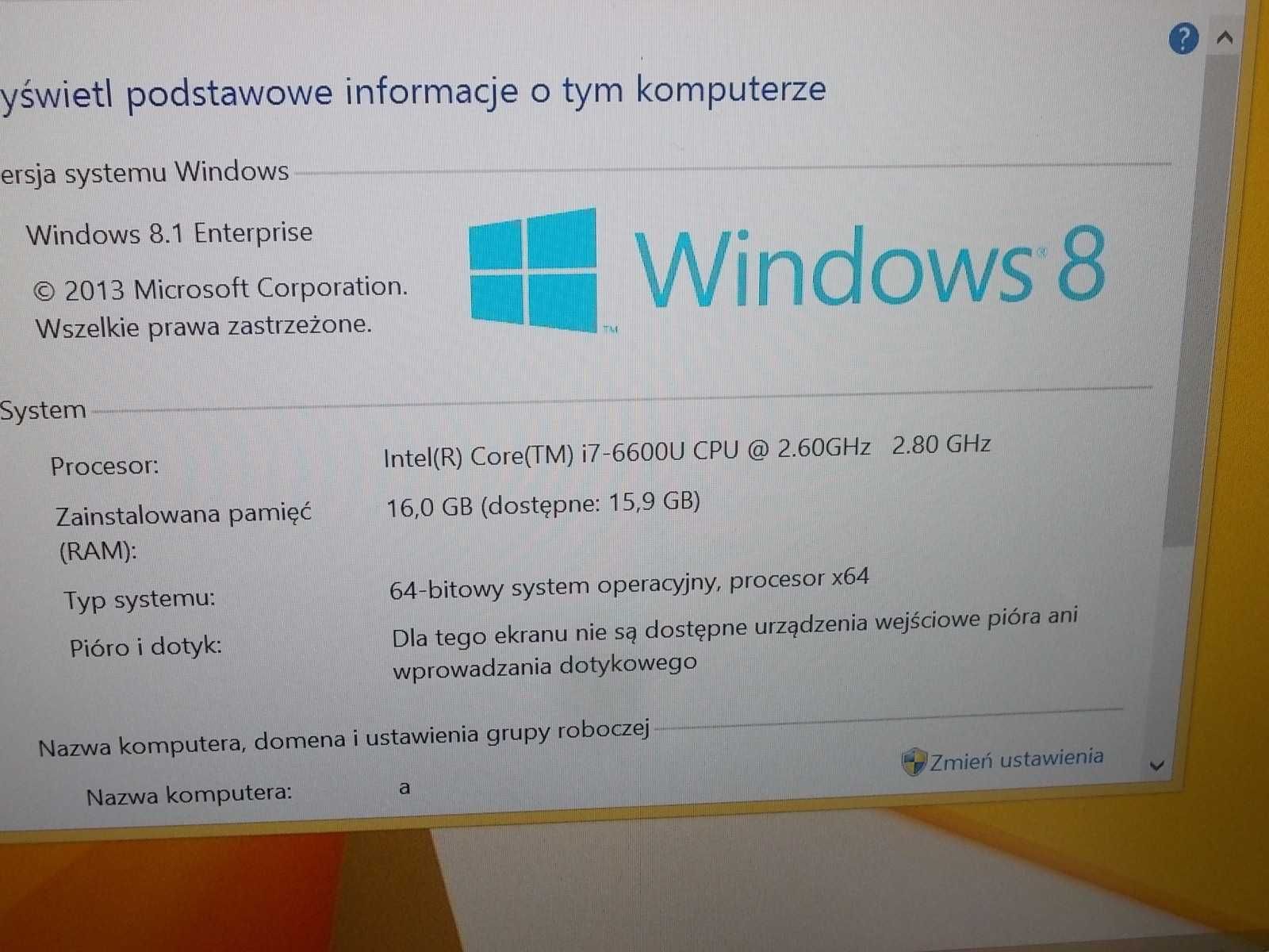 Dell Latitude 7480 Core i7-6600U 16GB DDR4 256GB NVMe