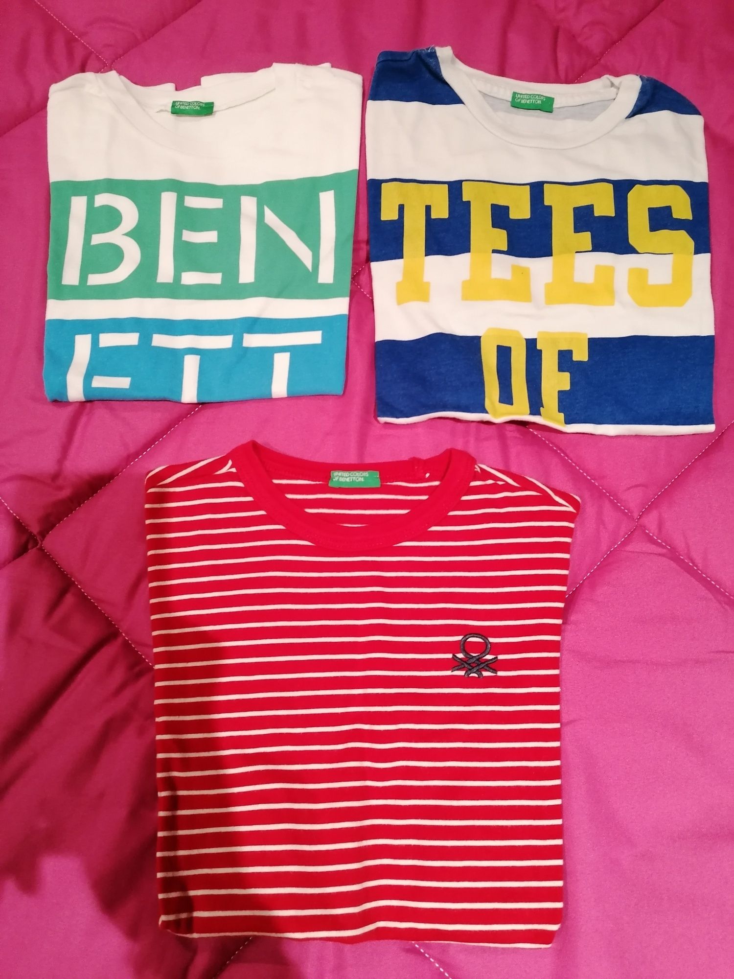 3 t-shirts benetton e criança