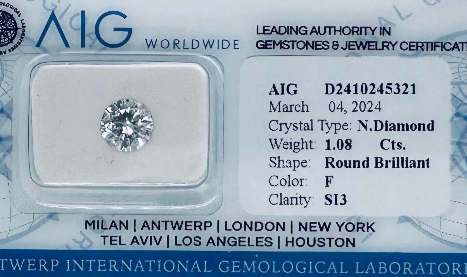 Naturalny Diament 1.08 ct