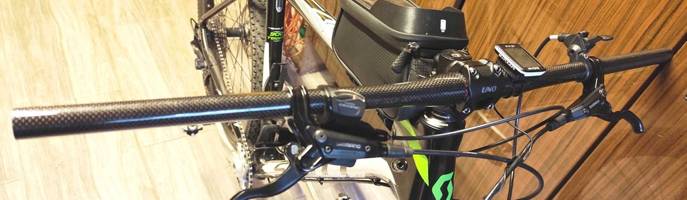 Kierownica  mtb prosta carbon 760mm 6 stopni 145g