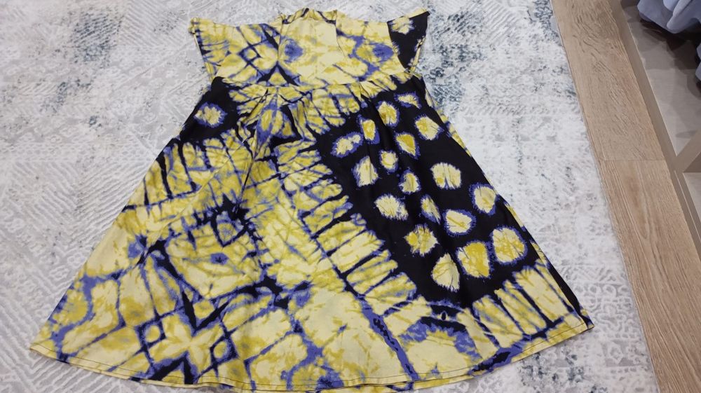 Vestido com tecido africano