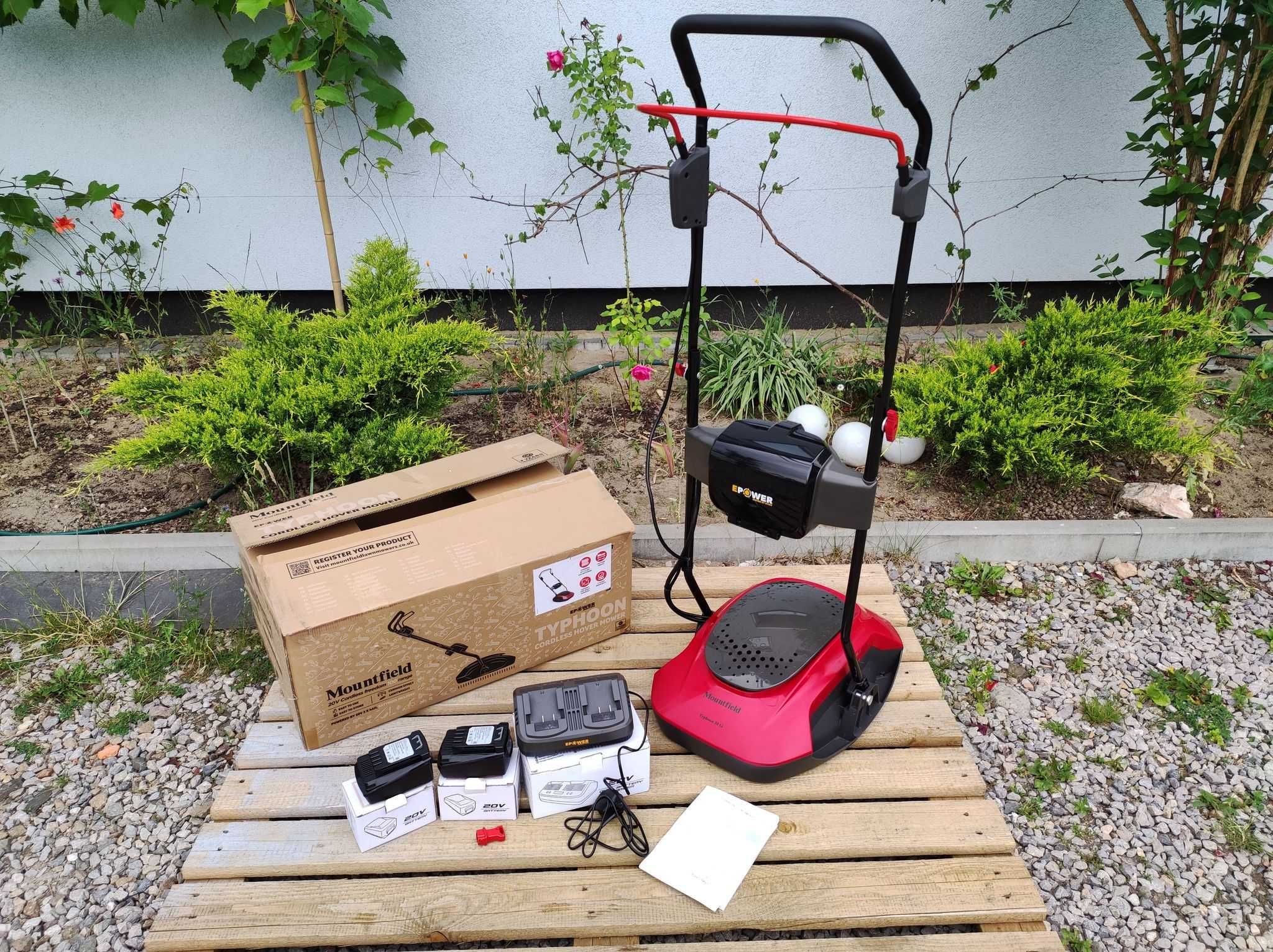 Mountfield kosiarka 20V JAK NOWA akumulatorowa 18V poduszkowa 2x 4Ah