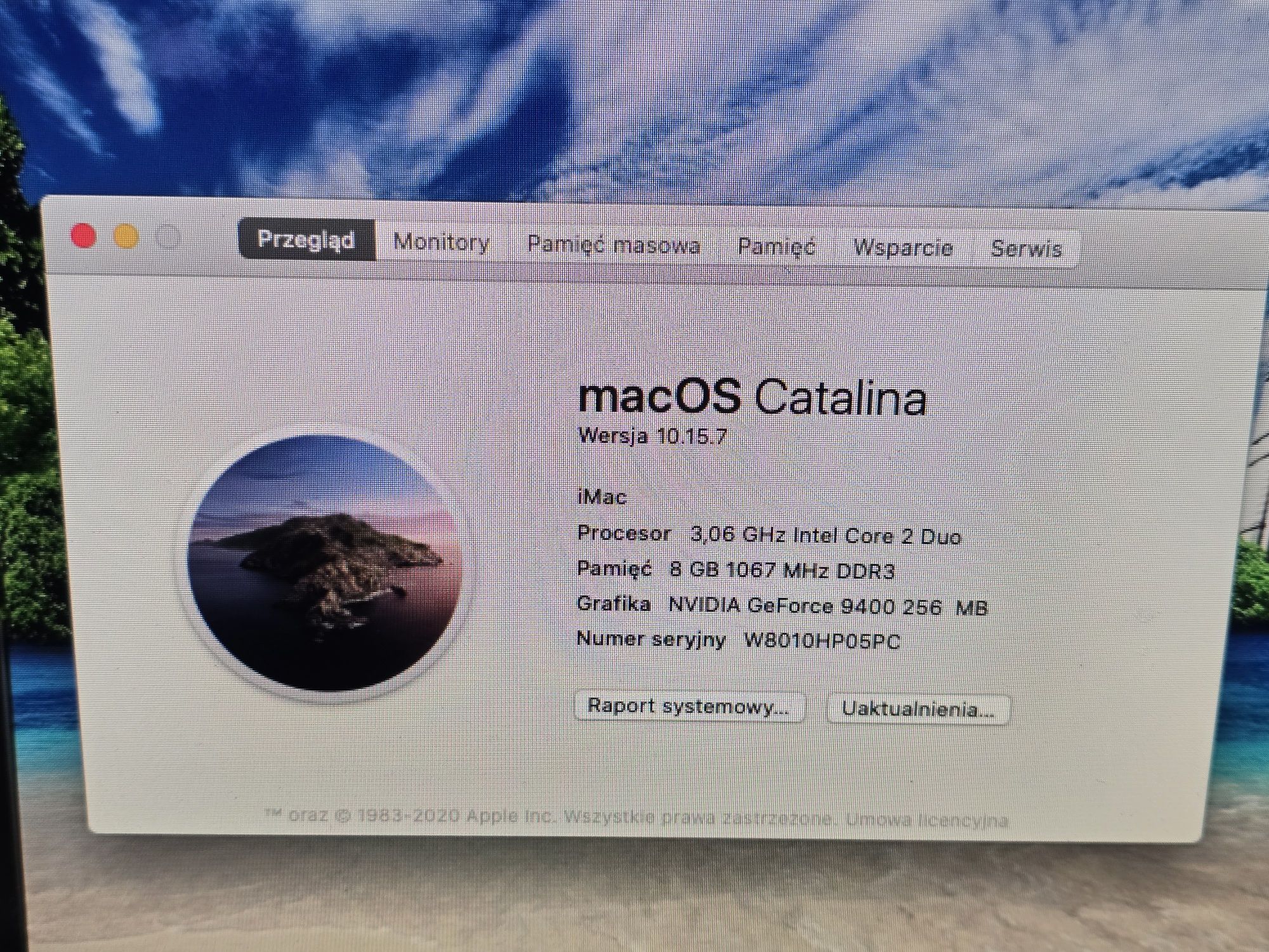 Komputer Apple iMac 21,5' Dysk SSD 8GB RAM  2x3.06Ghz 100% Sprawny