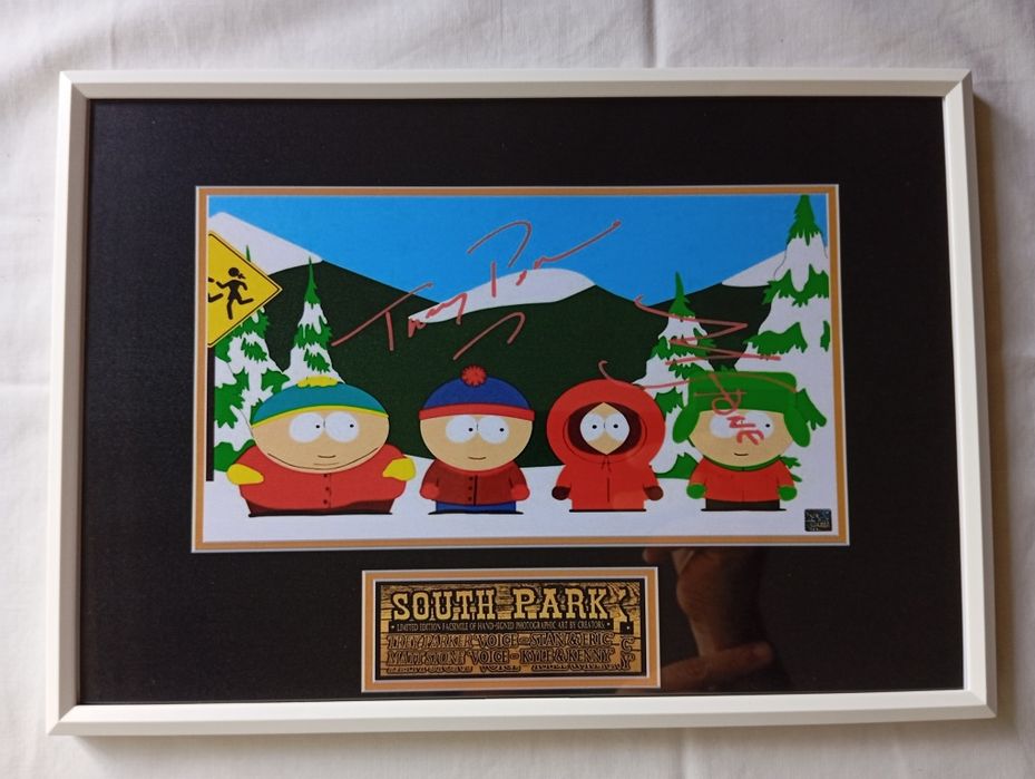 Moldura Série South Park com Autógrafos (A4)