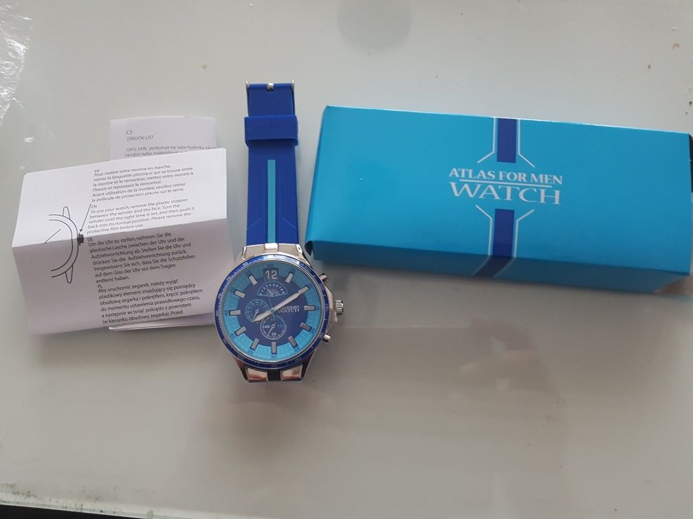 Zegarek Watch niebieski .NOWY .
