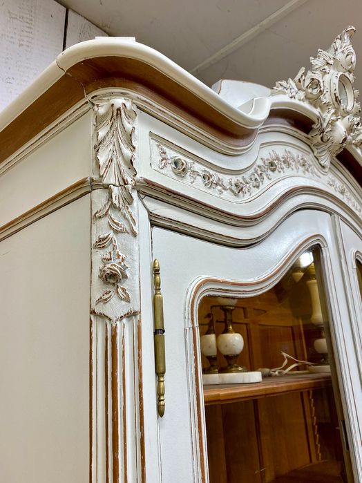 Biała BIBLIOTEKA witryna  Rokoko LUDWIK XV Francja 1899r. Antyk