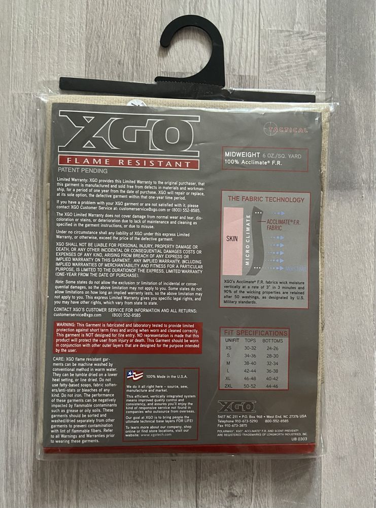 Футболка XGO Phase 2  Flame Resistant USA (Size: XS по факту S)
