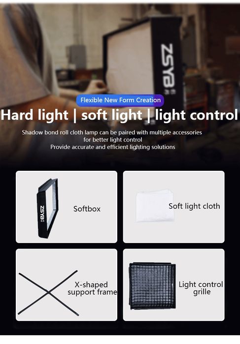 LED килимок 200вт біколор 63*63+ софтбокс грід