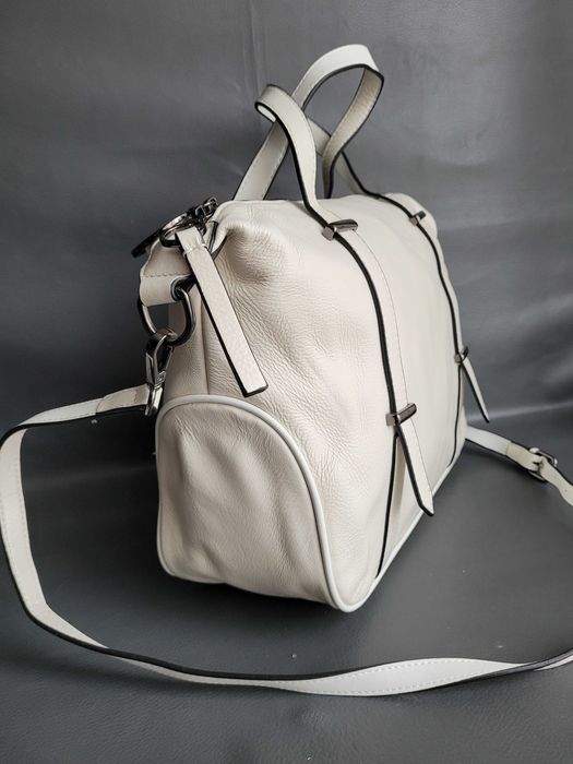 Сумка женская кожаная белая / Сумка жіноча / Шкіряна сумка /