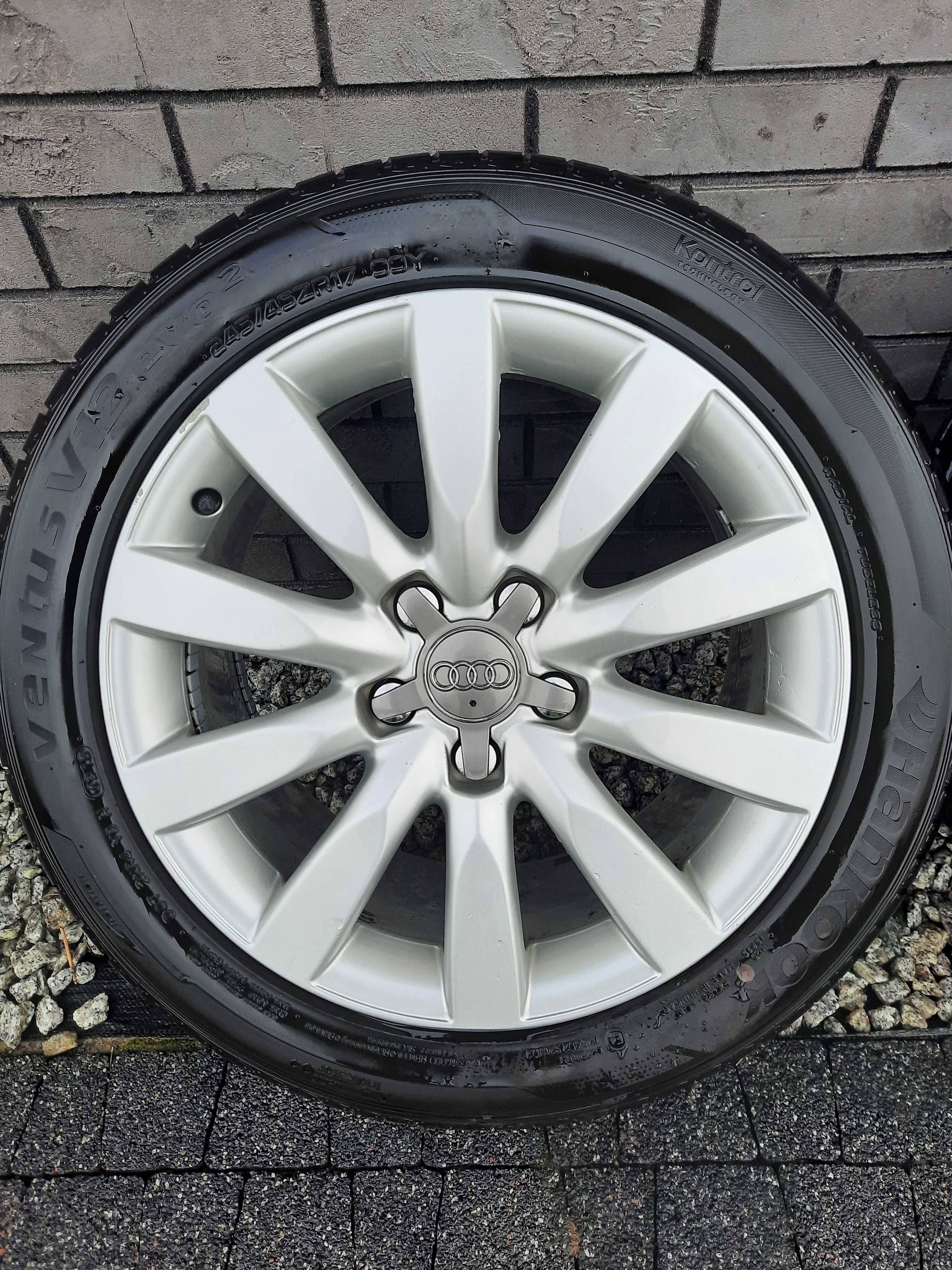 ALUFELGI AUDI A4 B8/B9 R17 ET47 5x112 + nowe opony  HANKOOK