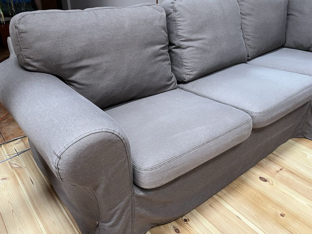 Kanapa + Fotel Ikea Ektorp Sofa Narożna 4-osobowa 2 obicia