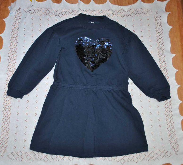 Утепленное платье на 10 лет