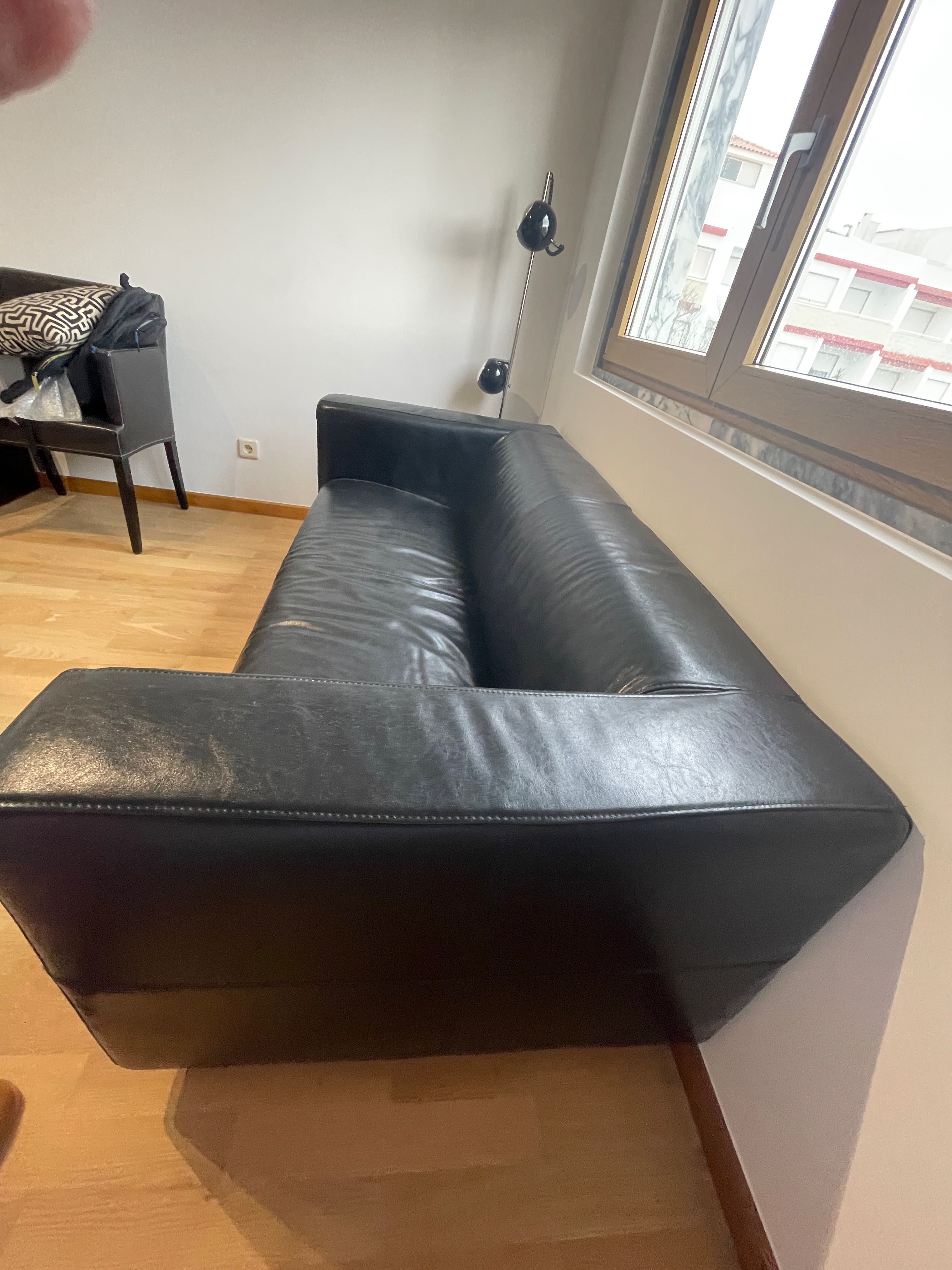 Sofá de pele genuína Ikea