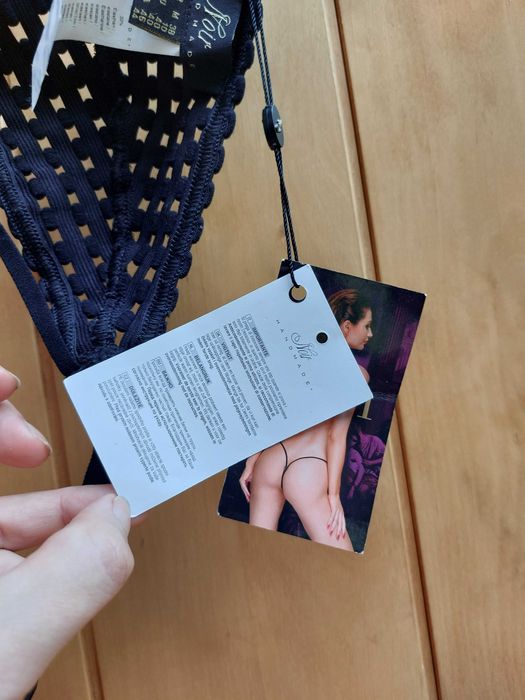 Biustonosz Stanik Ażurowy Handmade Decadence Noir F181 fetish 38