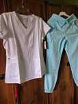 Jasny uniform komplet Barco USA XS eu S z rayon joggery pielęgniarka
