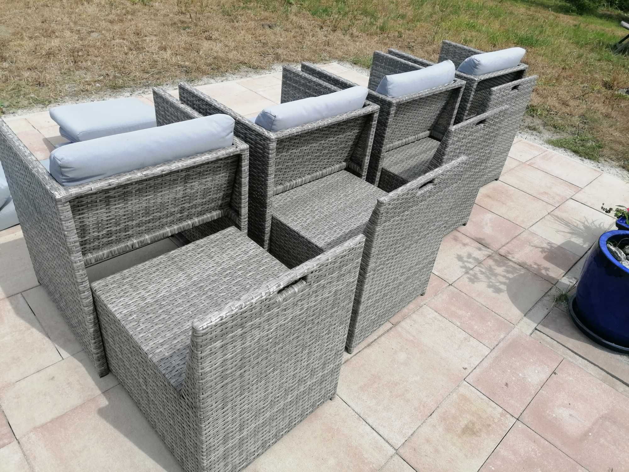 meble tarasowe TECHNORATTAN 8 foteli ogrodowy