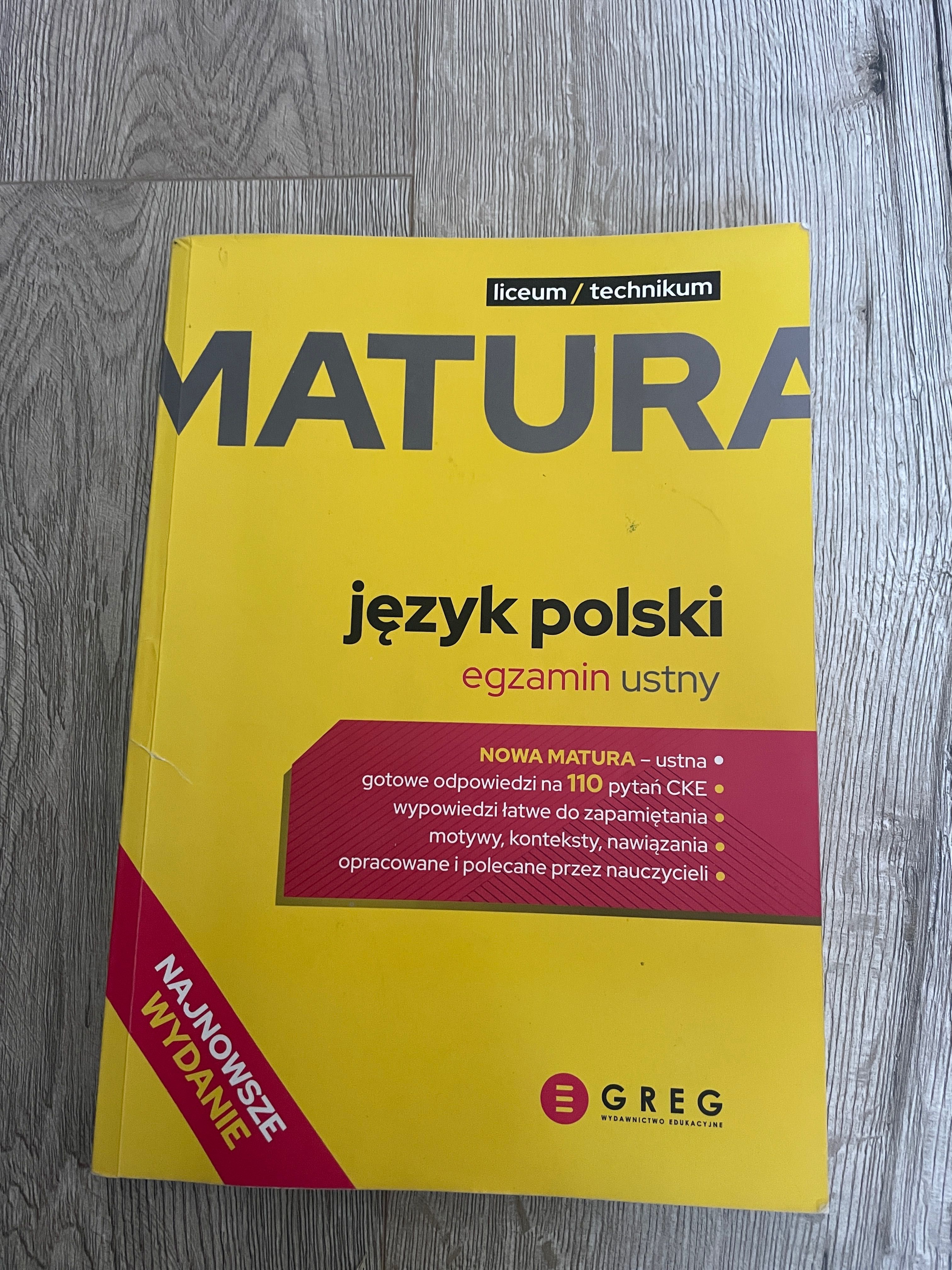 Matura język polski egzamin ustny 2024
