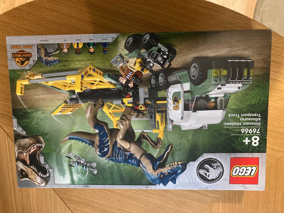 LEGO 76966 Jurassic World Dinomisje ciężarówka do transportu allozaura
