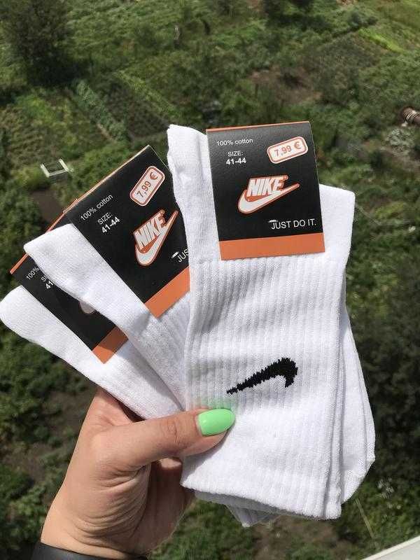 12 пар - 250грн! Носки высокие Nike мужские 100% хлопок шкарпетки найк