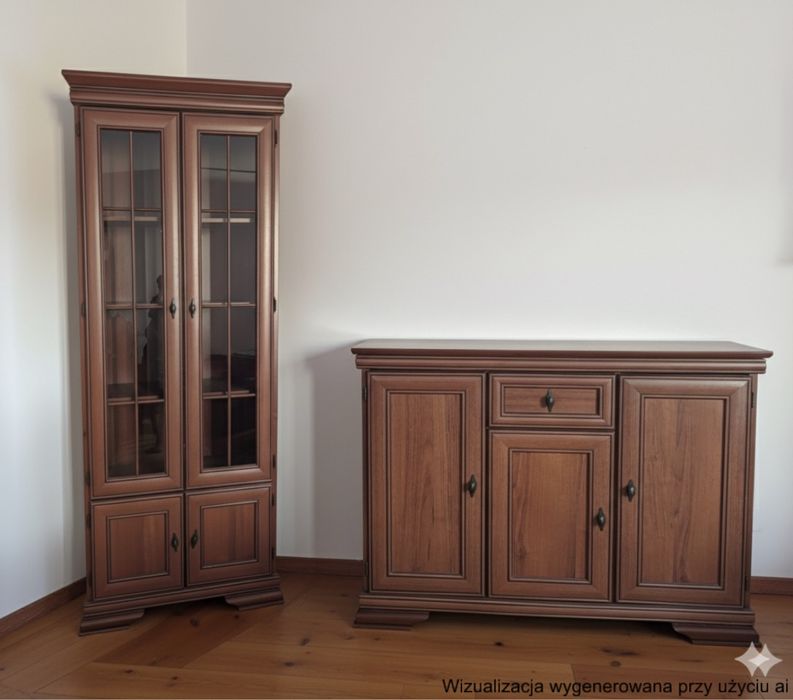 Zestaw mebli- komoda i witrynka