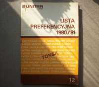 Lista preferencyjna 1980/81, Unitra Tonsil, 1979, + gratis.