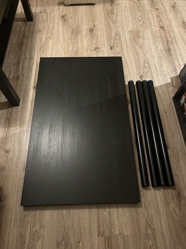 biurko IKEA czarne 120 x 60 cm