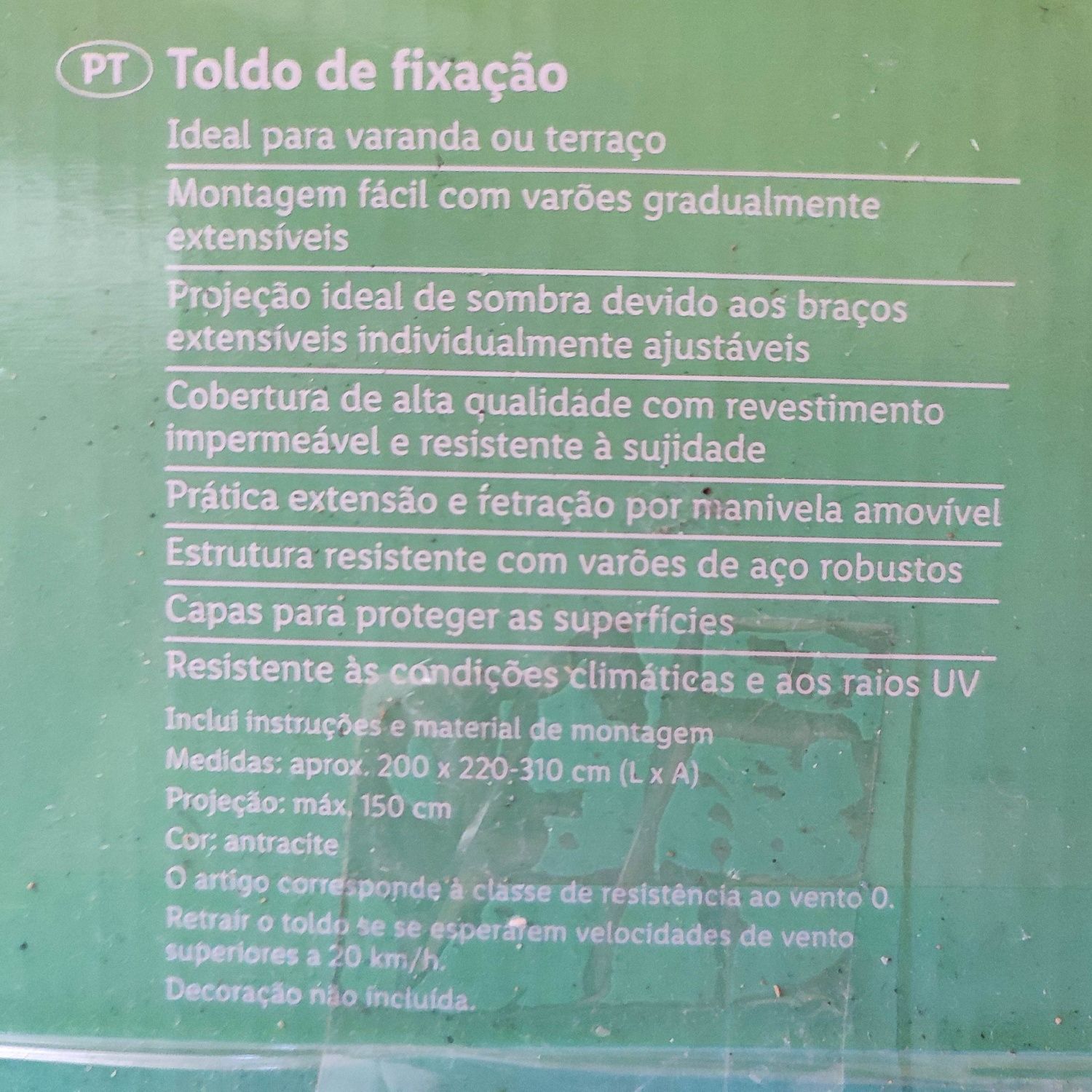 Toldo para varanda