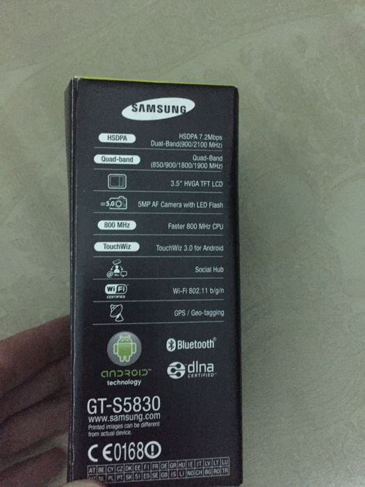Caixa de Samsung Ace