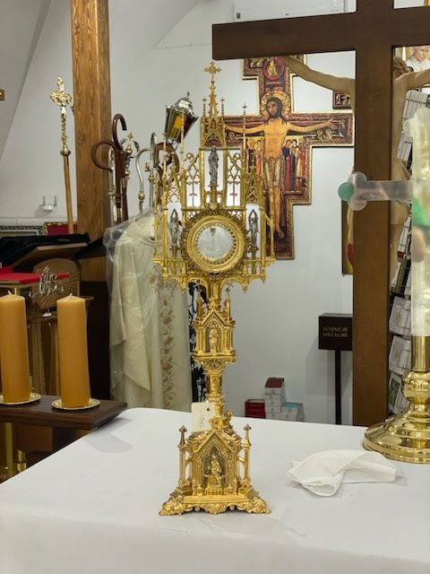 Monstrancja gotycka 76cm