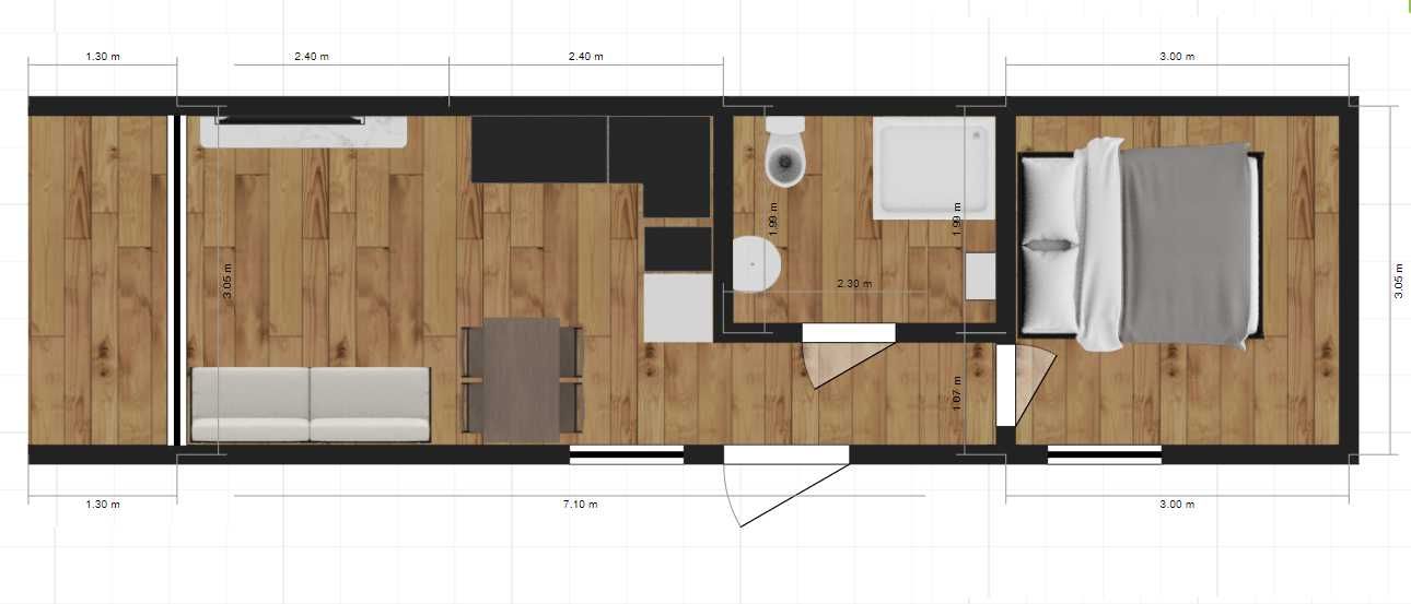 Domek letniskowy, domek ogrodowy, dom na lato 12,2x3,5