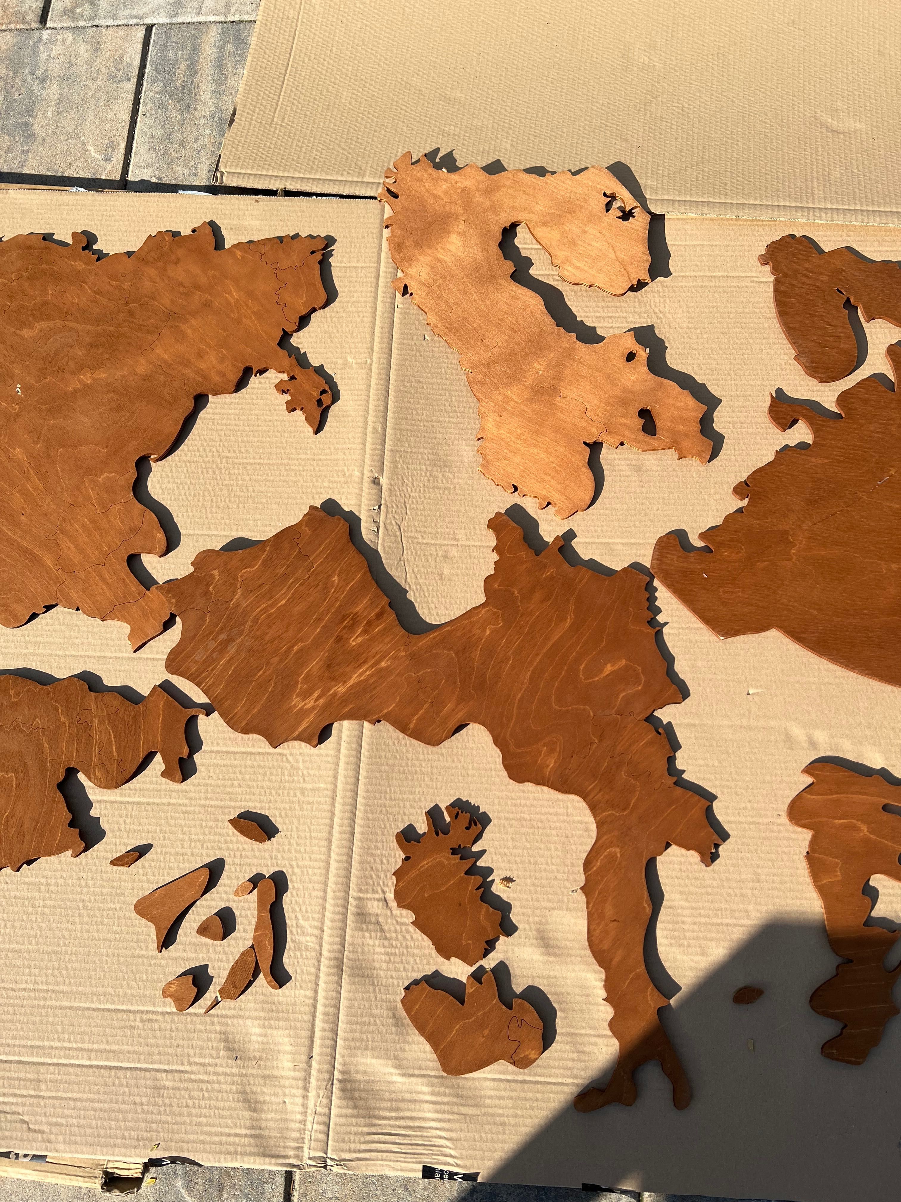 Drewniana mapa Europy