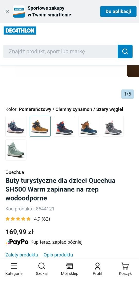 Nowe buty 34 qechua sh 500