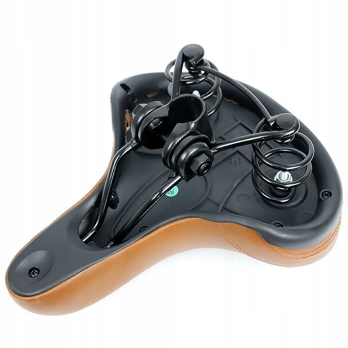 Siodełko rowerowe wygodne komfortowe na sprężynach duże miękkie jarzmo