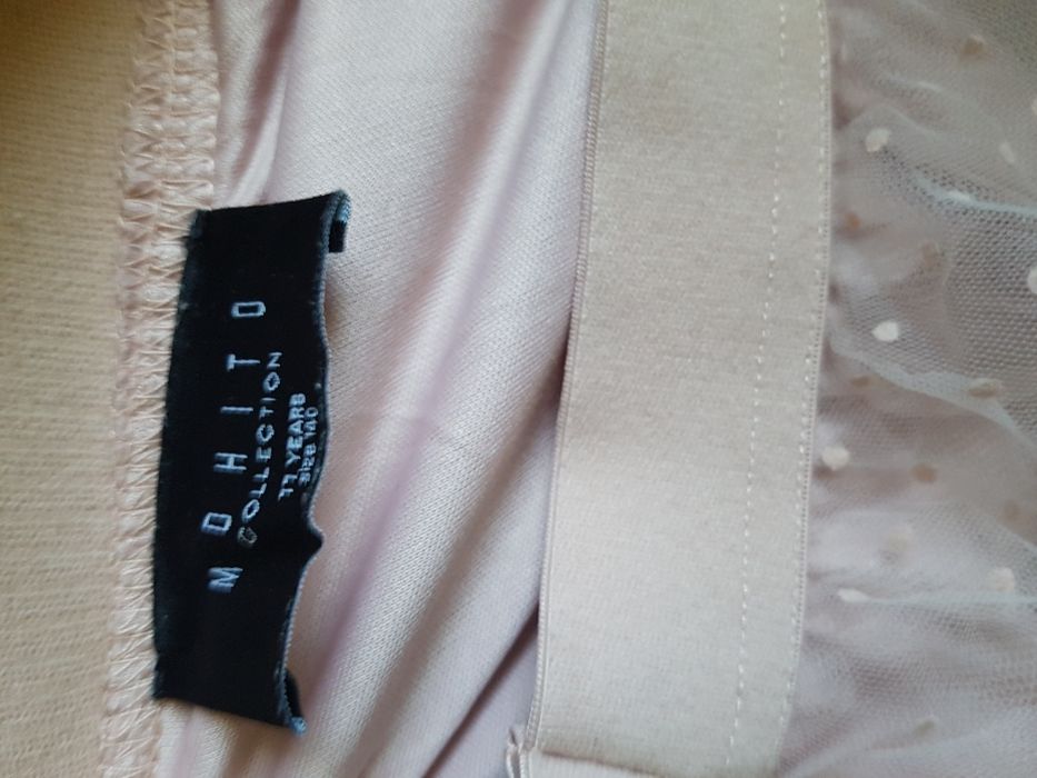 Różowa spodnica tiulowa w male groszki, kropki Mohito 140-146