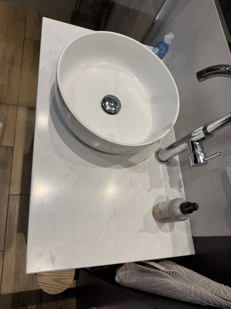 Zestaw Łazienkowy - Szafka IKEA 80cm + Umywalka + Blat + Bateria